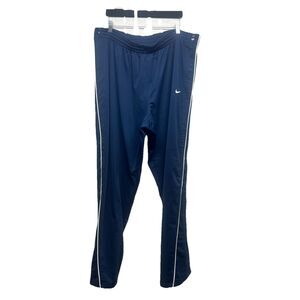 Nike Team Athletic Pants Men 3XL Navy Blue Swoosh Warm Up Pants H8BID Side Snap